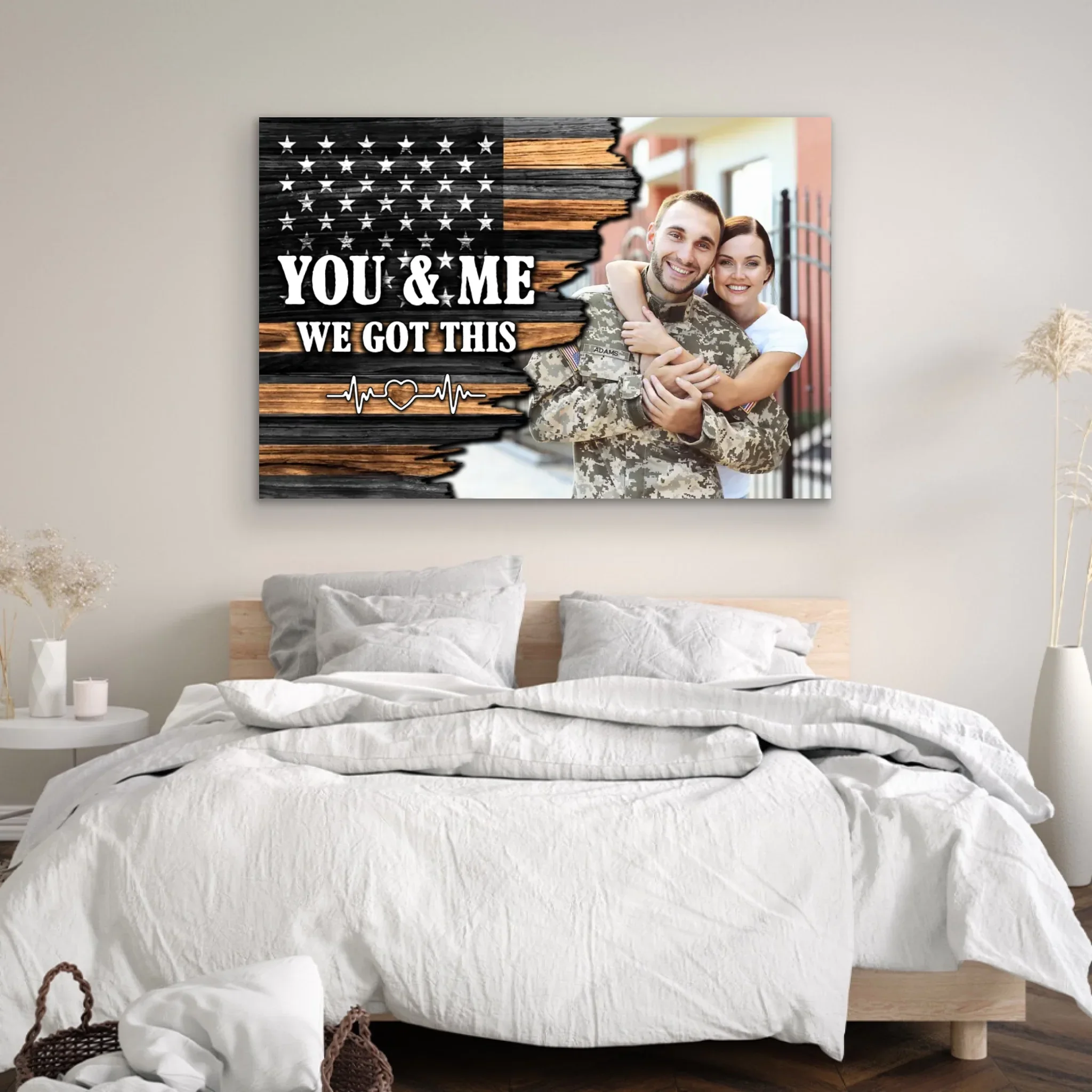 Personalized Canvas "You and me we got this - USA Flag" - Image 3