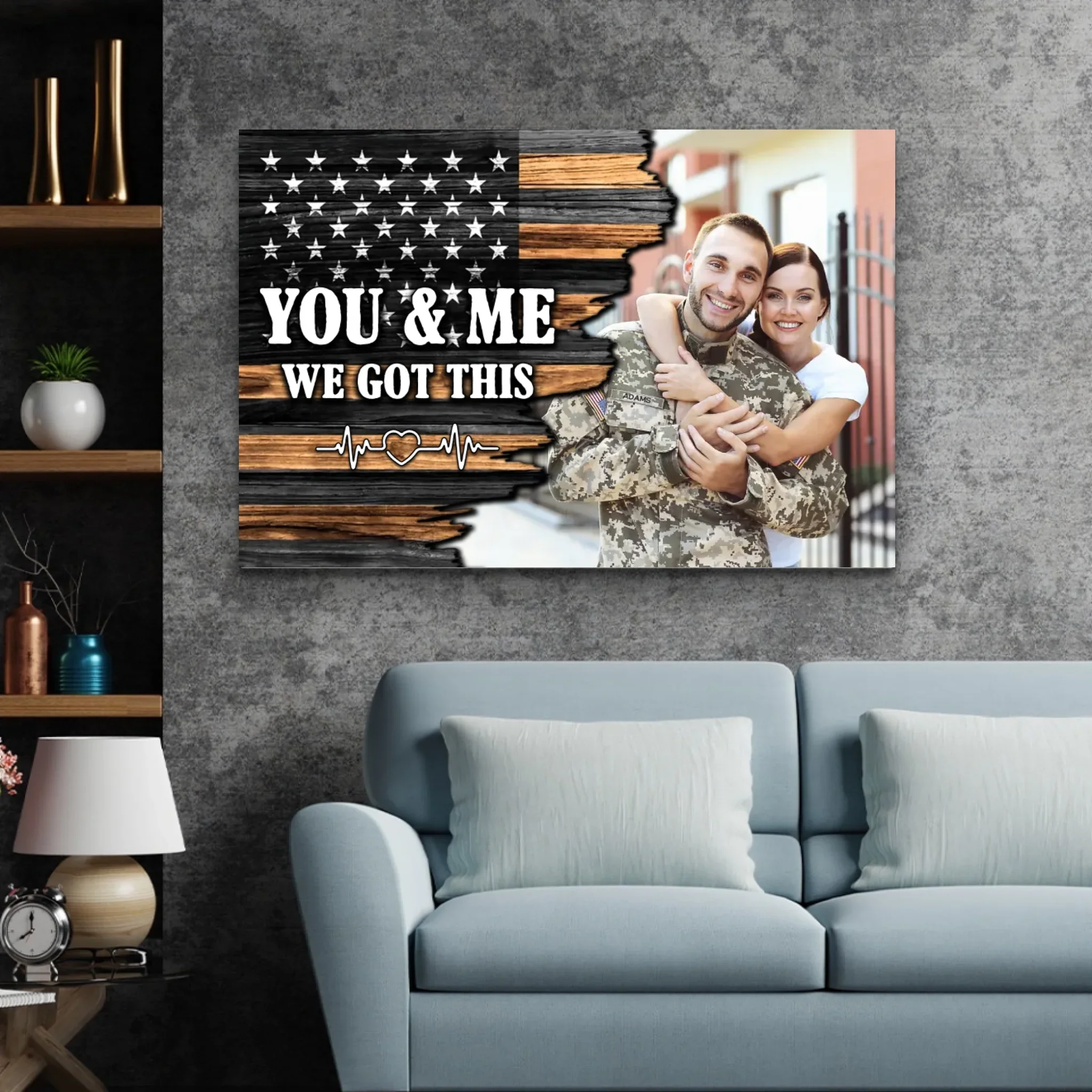 Personalized Canvas "You and me we got this - USA Flag" - Image 4