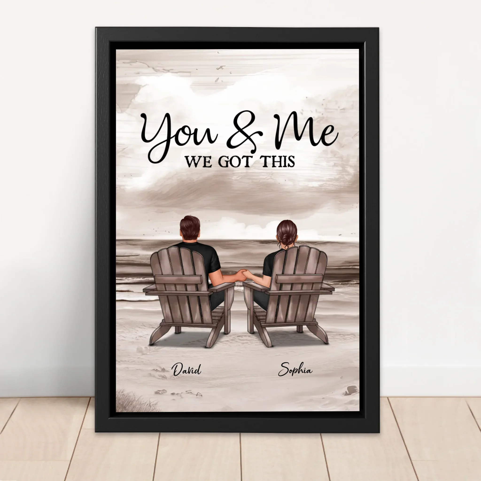 Personalized Canvas – You and me, we got this - vertical - Image 4