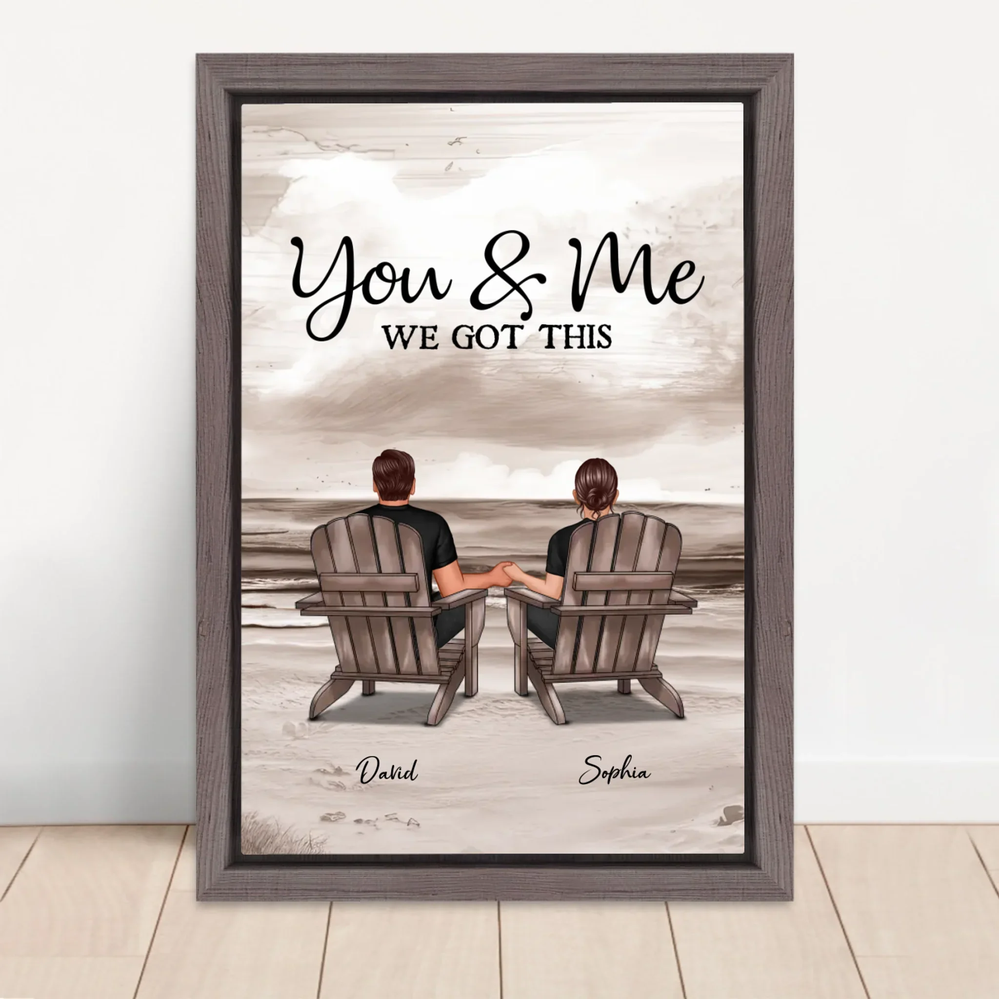 Personalized Canvas – You and me, we got this - vertical - Image 5