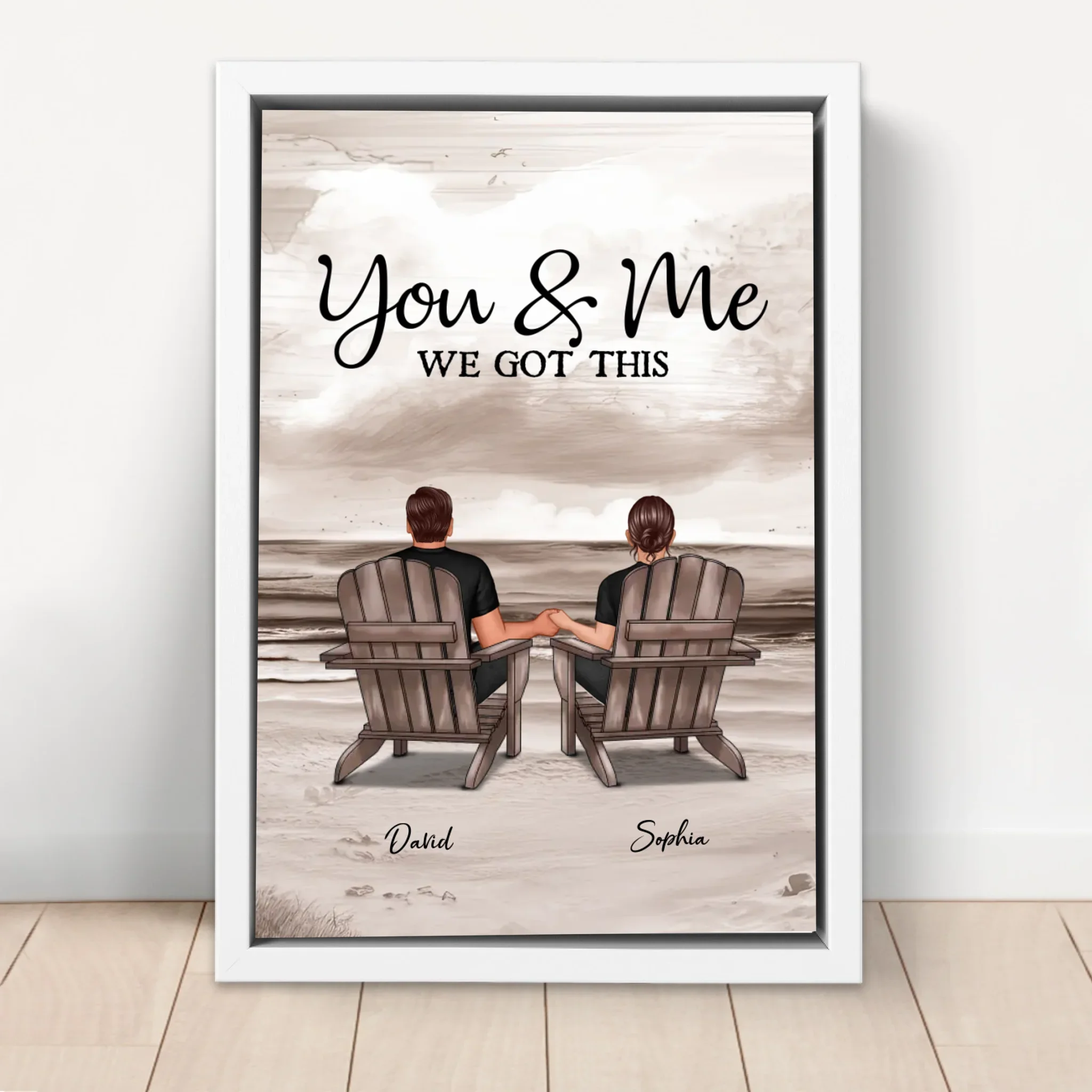 Personalized Canvas – You and me, we got this - vertical - Image 6