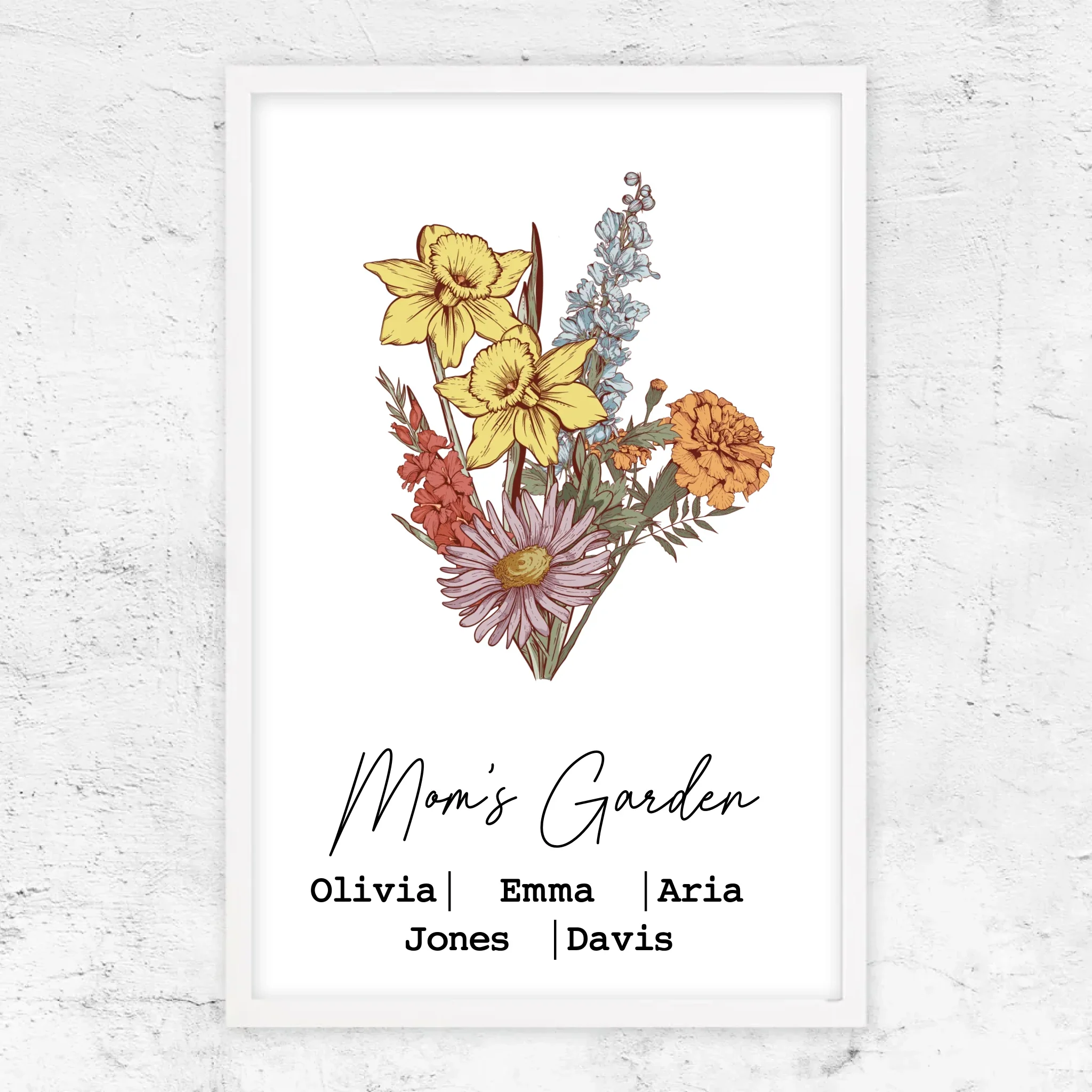 Personalized Poster "Bouquet of birth flowers" - Image 10
