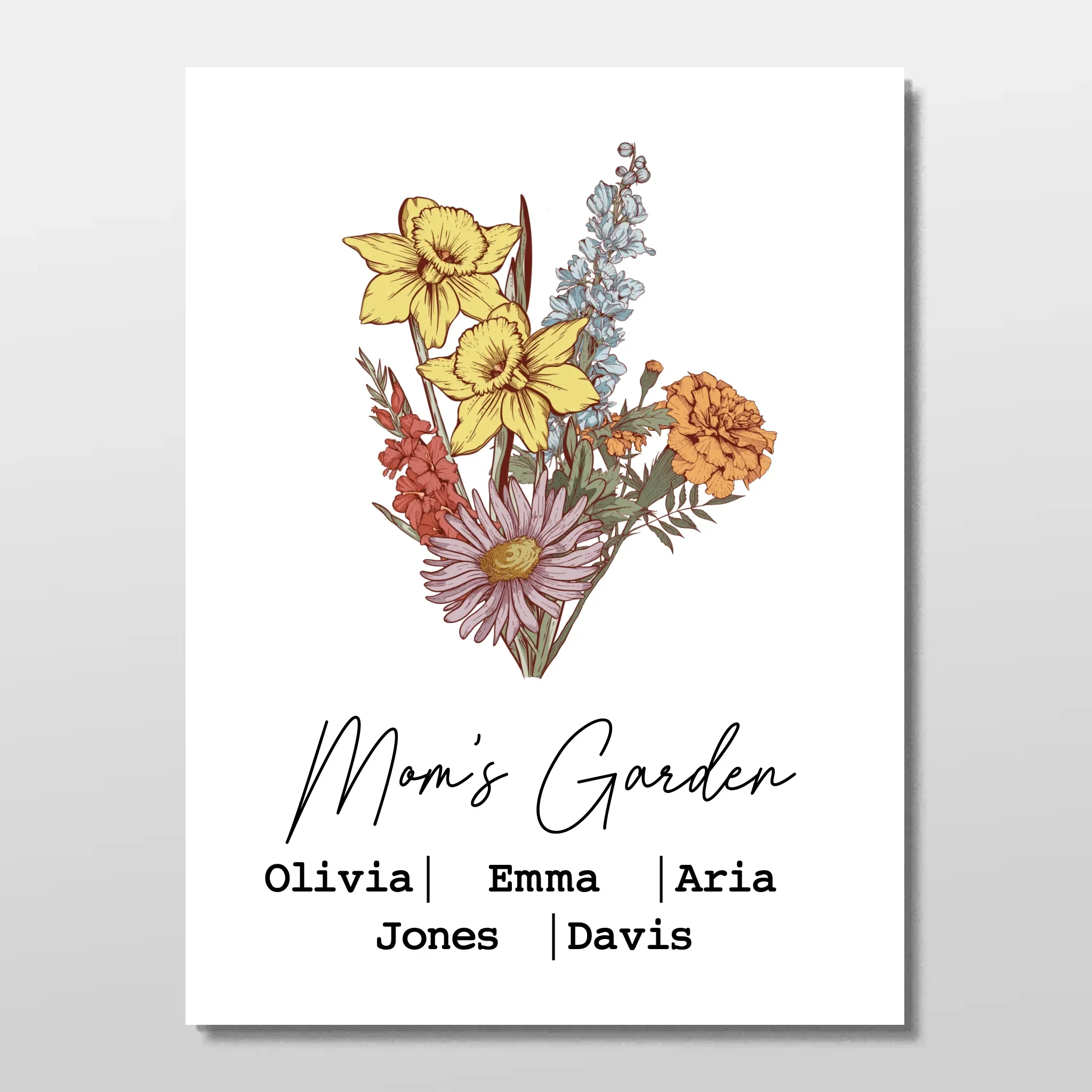 Personalized Poster "Bouquet of birth flowers" - Image 3