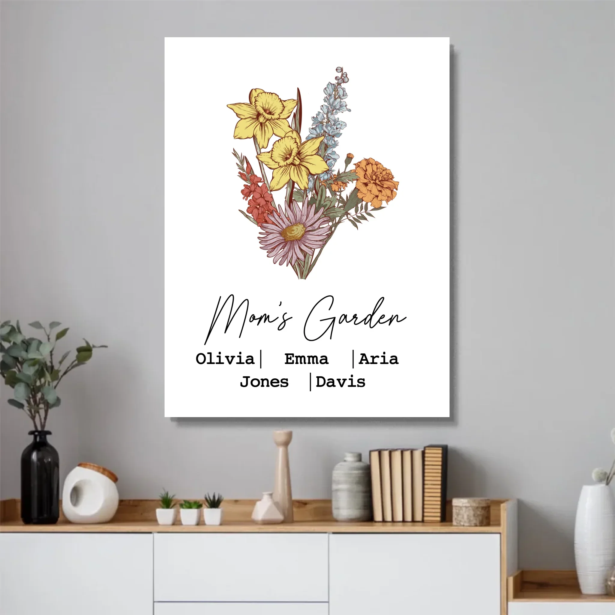 Personalized Poster "Bouquet of birth flowers" - Image 4