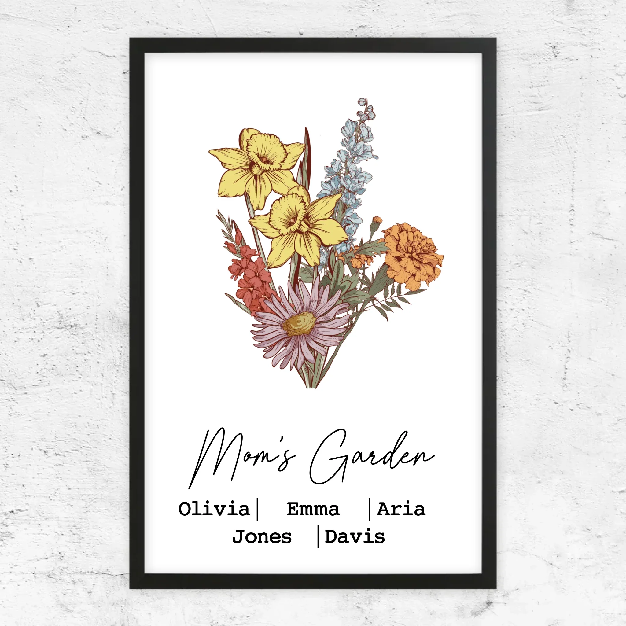Personalized Poster "Bouquet of birth flowers" - Image 6