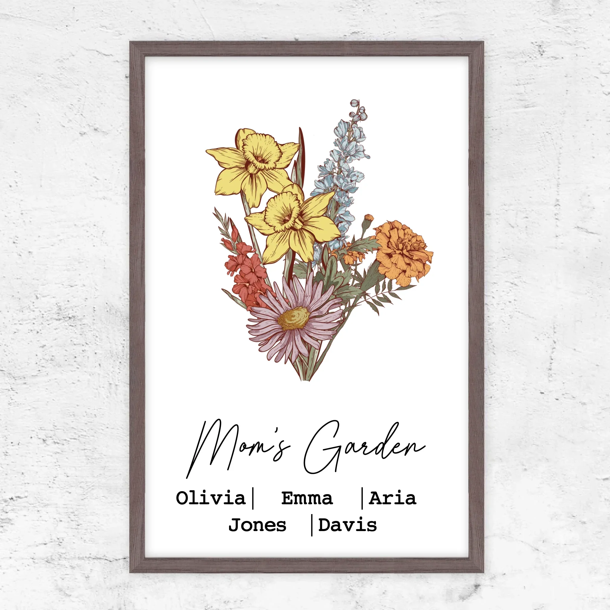 Personalized Poster "Bouquet of birth flowers" - Image 9