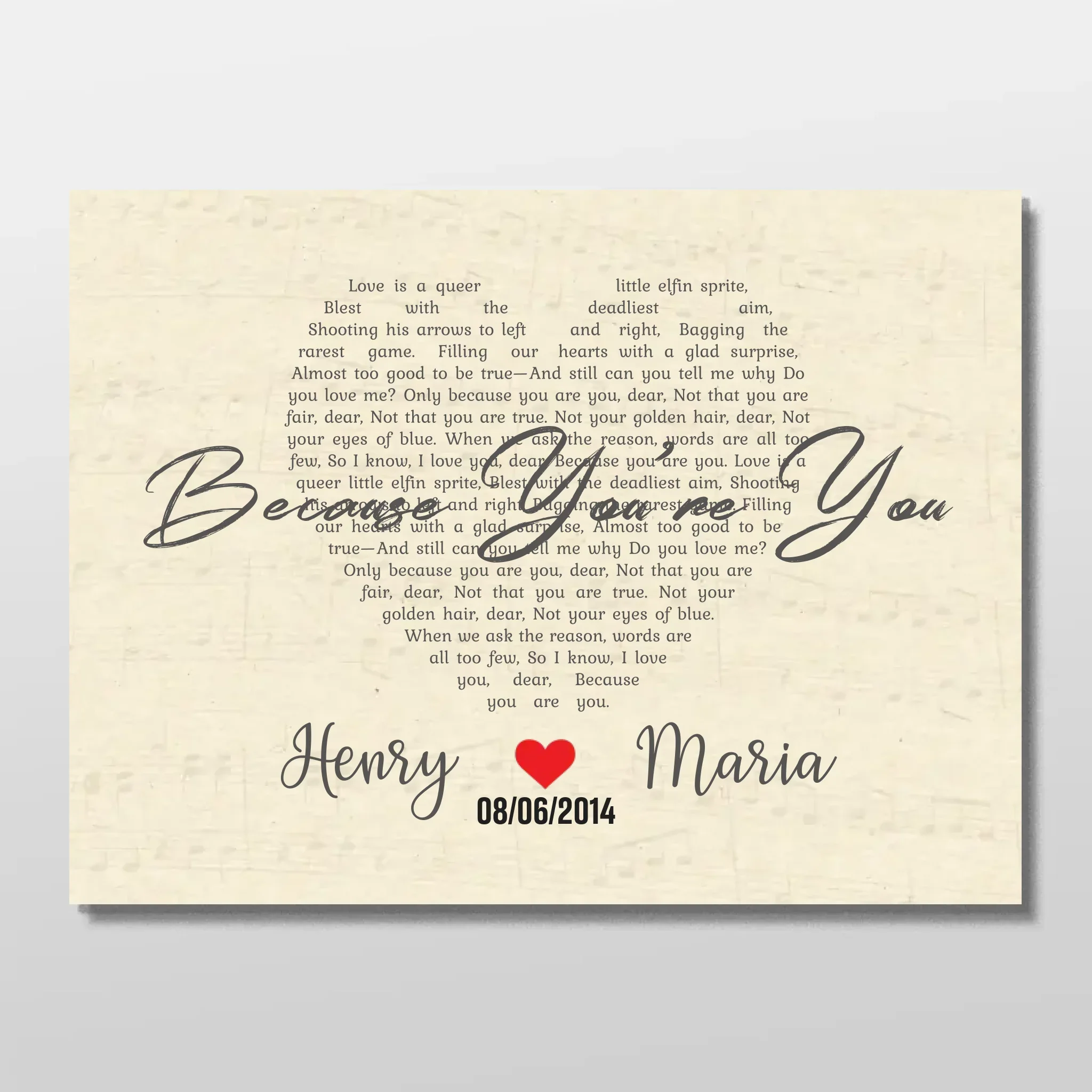 Personalized Poster – Custom Heart-Shaped Song - Image 3