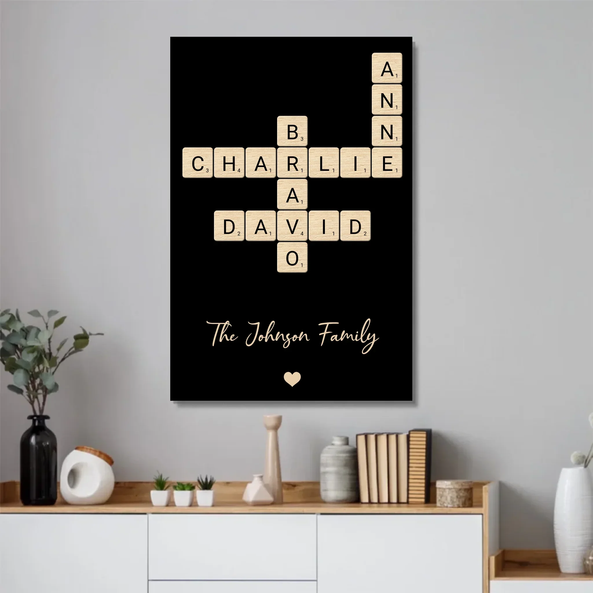 Personalized Poster "Family Crossword Art" - Image 2