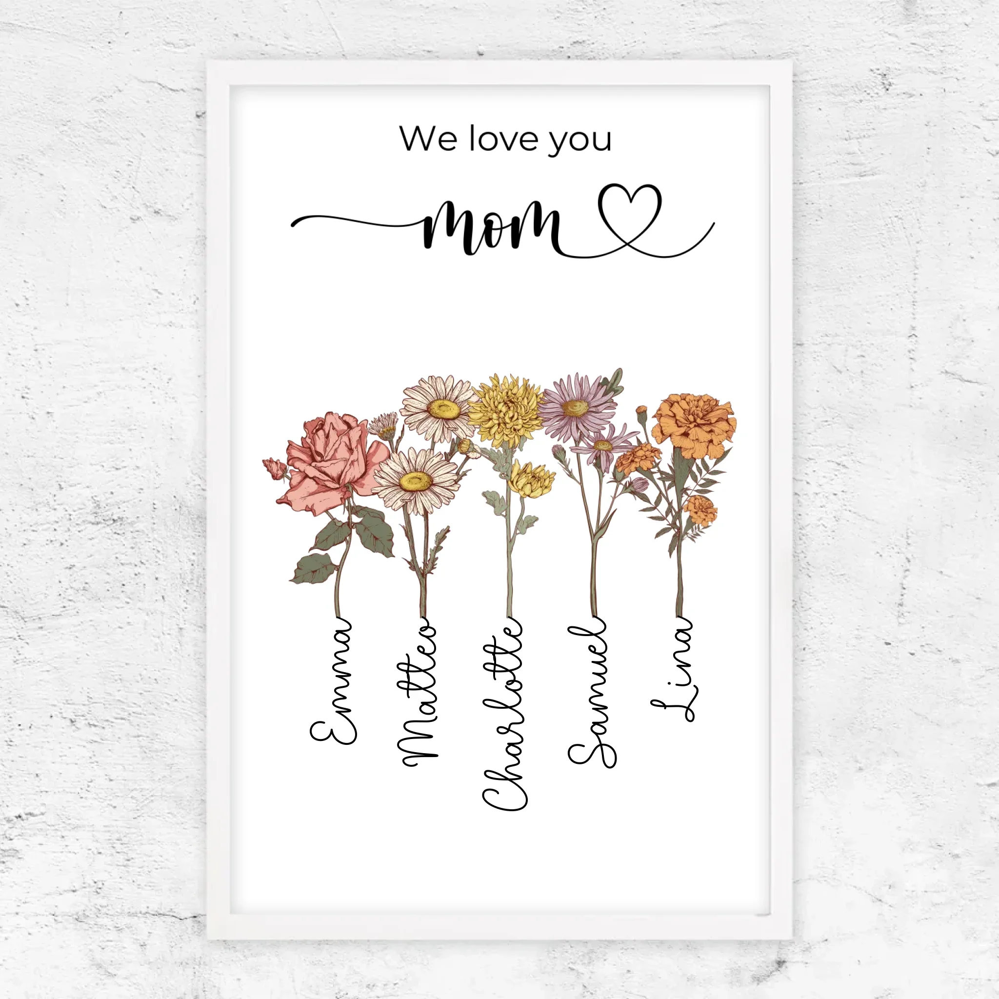 Personalized Poster "Flowers For Mom - We love you" - Image 10