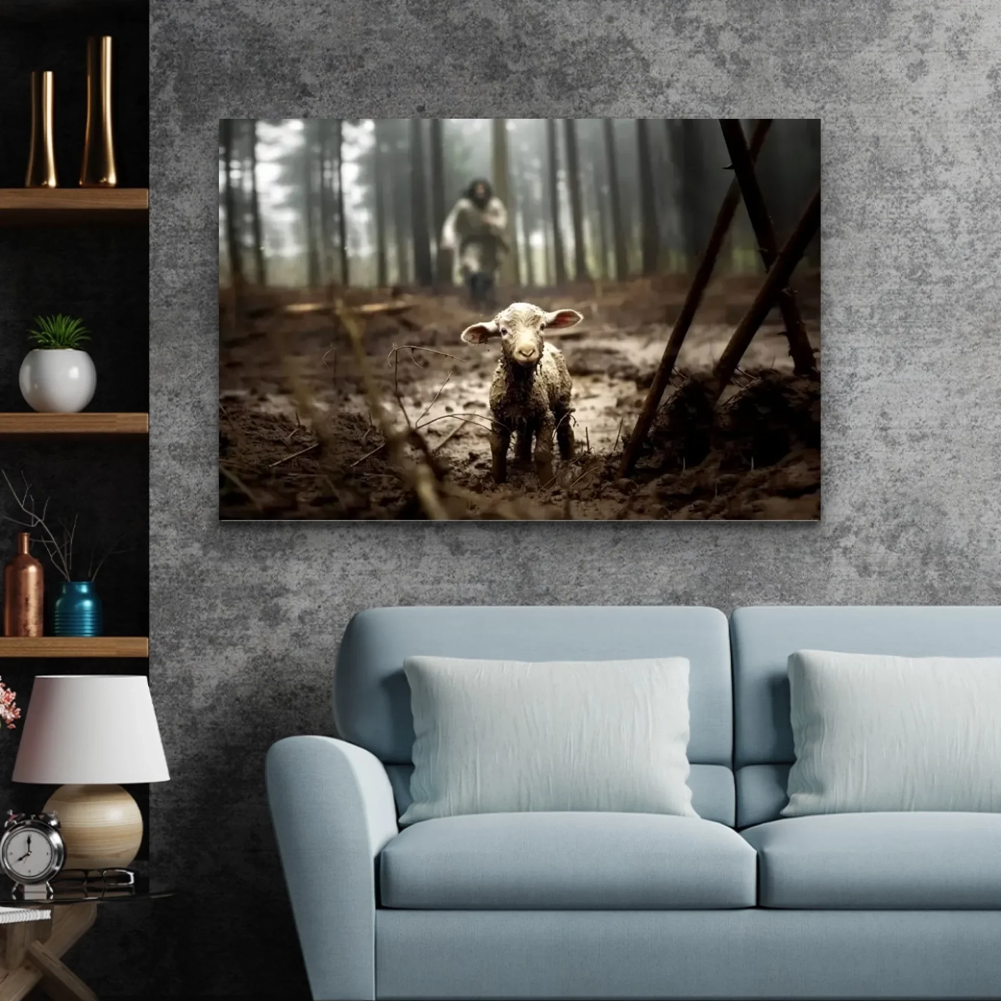 Premium Canvas "Jesus and lamb" - Image 4