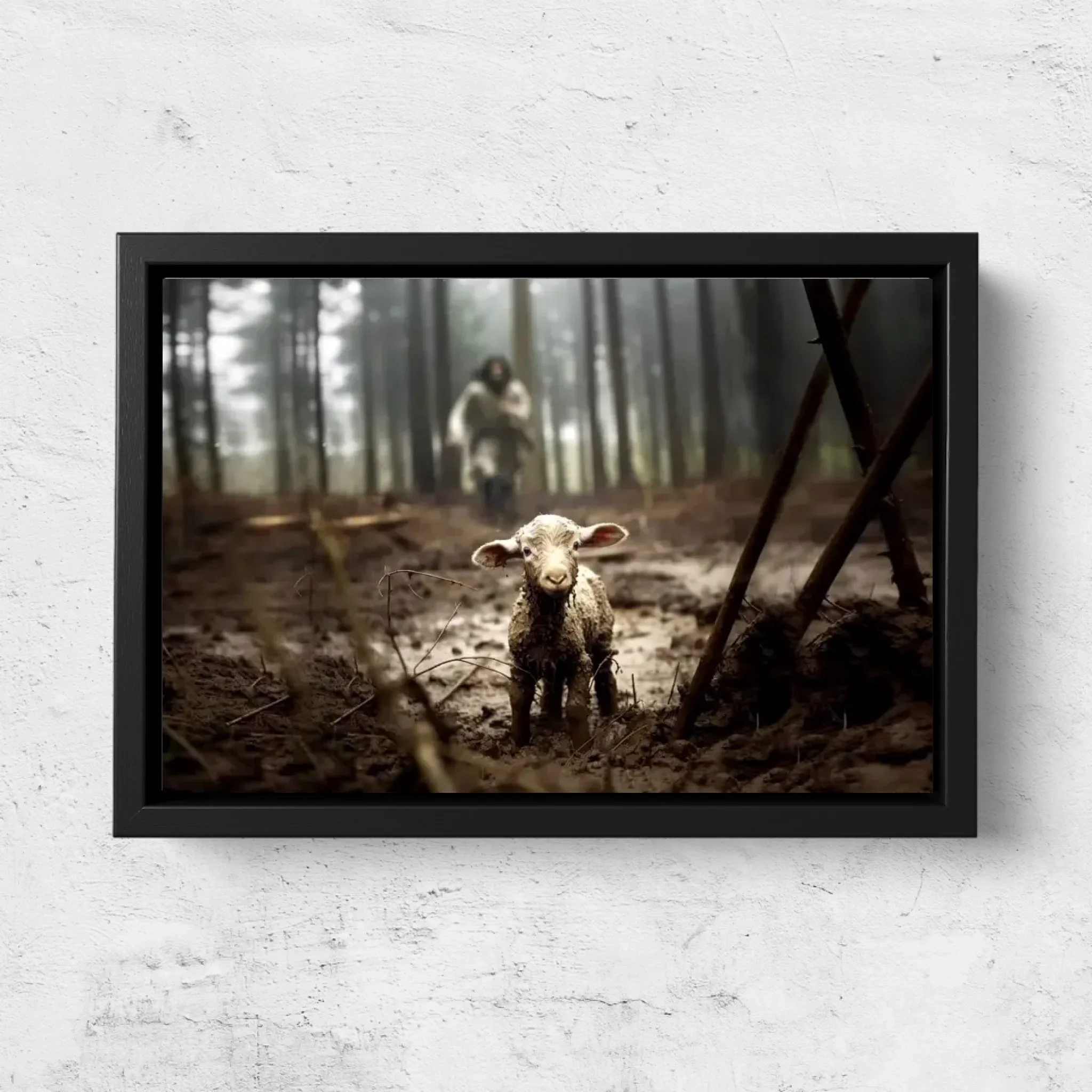 Premium Canvas "Jesus and lamb" - Image 5