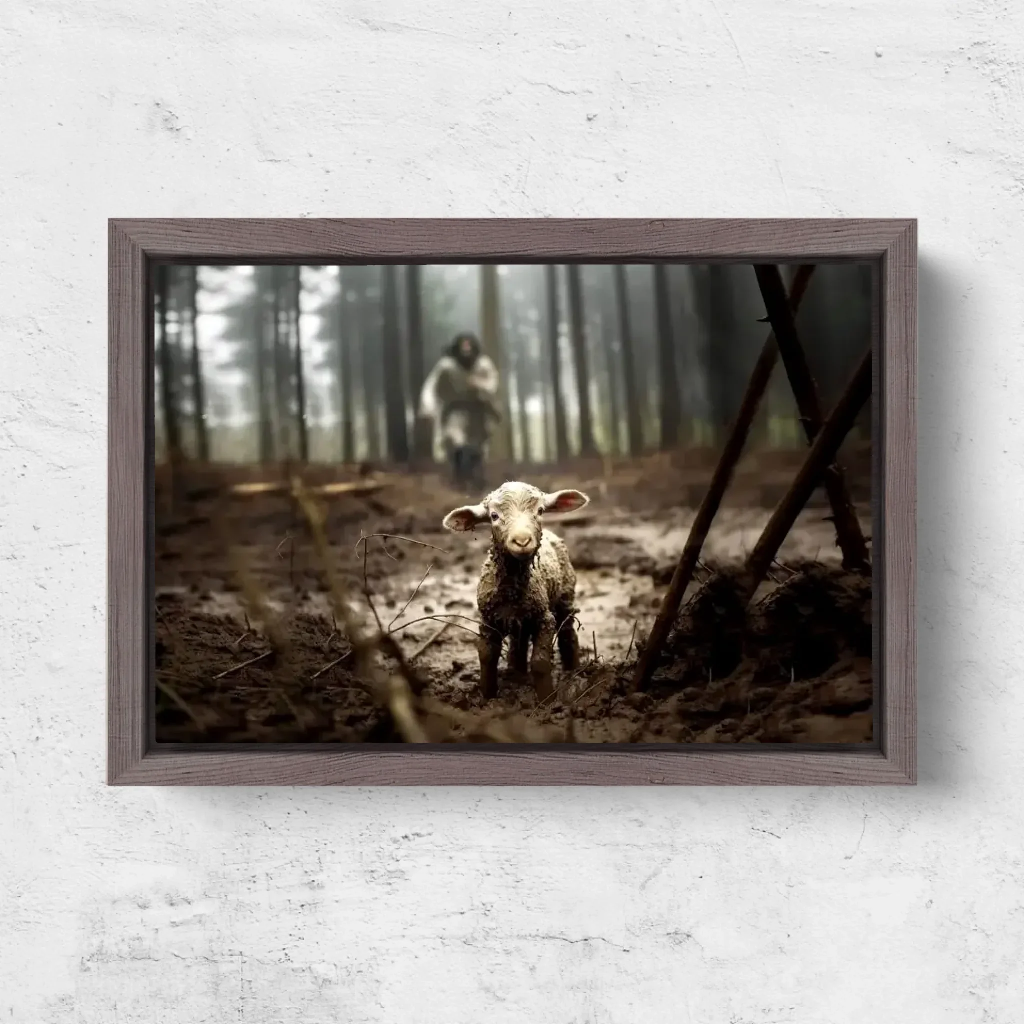 Premium Canvas "Jesus and lamb" - Image 6