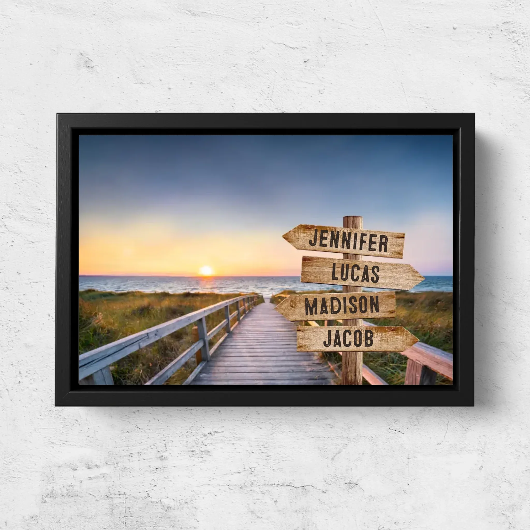 Personalized Canvas "Shared Signpost at the beach path" - Image 5