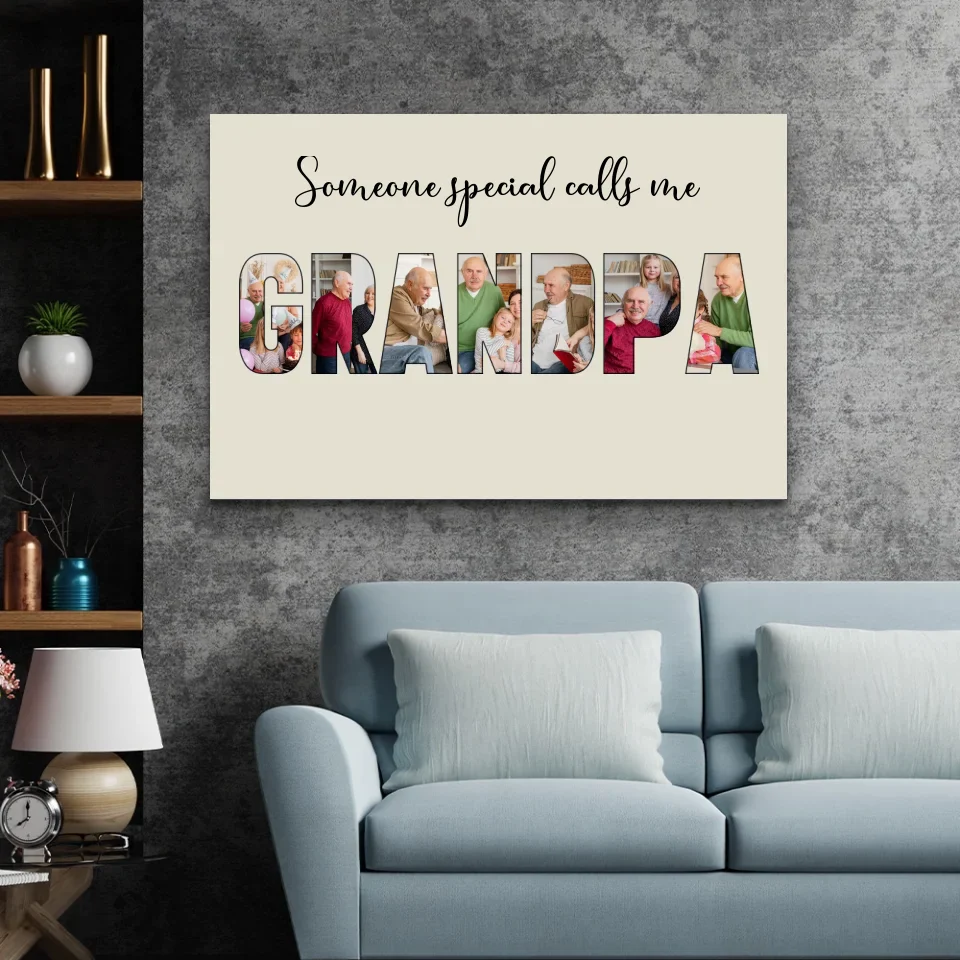 Personalized Canvas "Someone Special Calls Me Grandpa" - Image 3