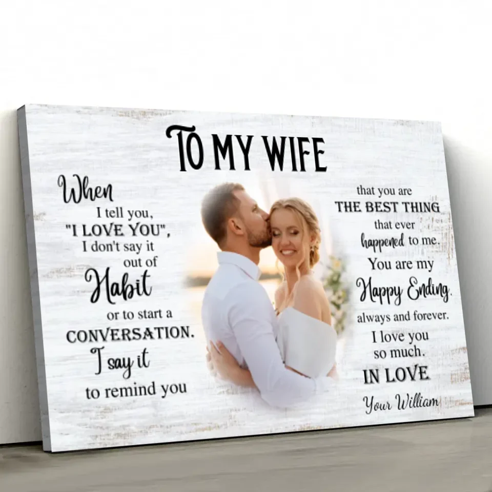 Personalized Canvas "To my wife" - Image 2