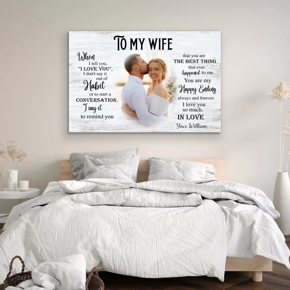 Personalized Canvas "To my wife" - Image 3