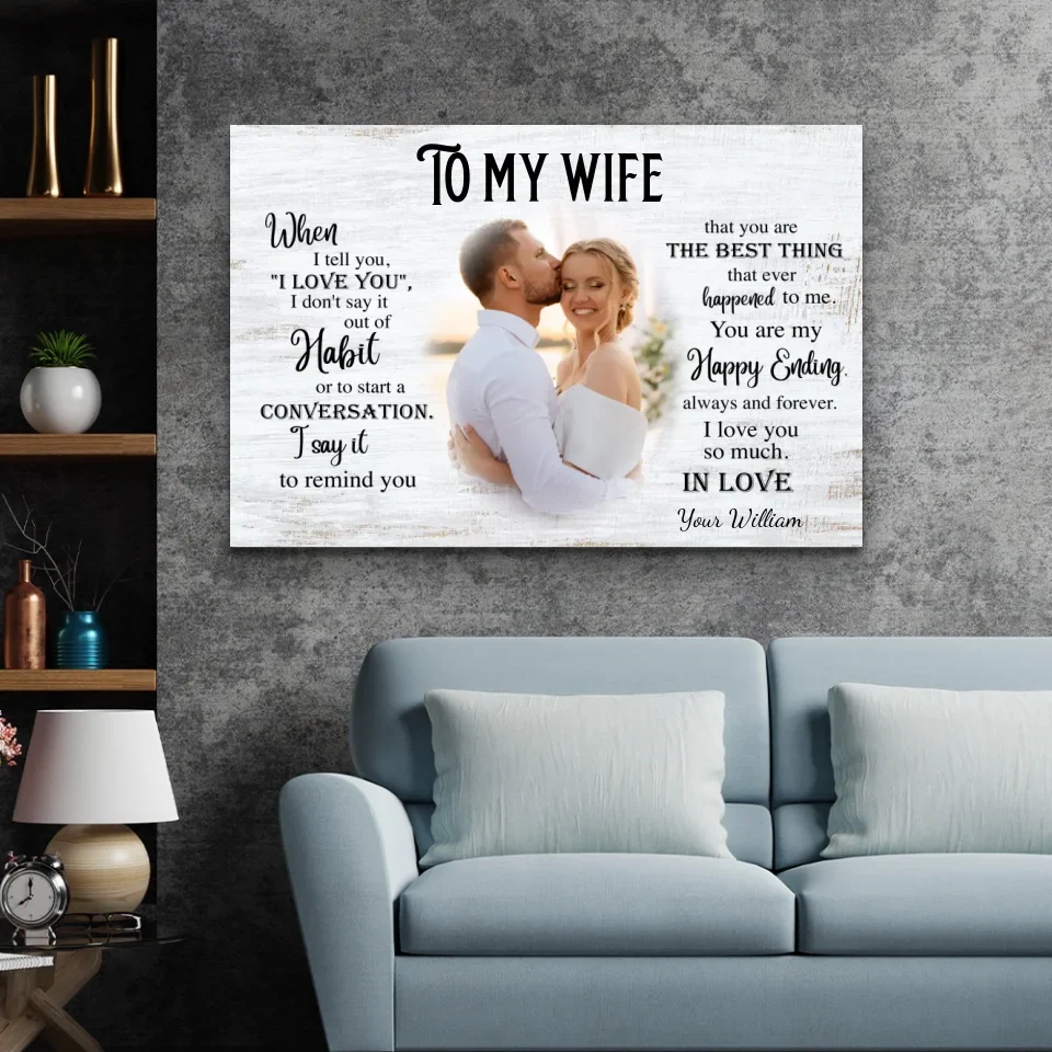 Personalized Canvas "To my wife" - Image 4