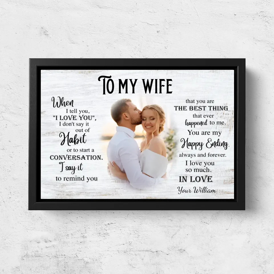 Personalized Canvas "To my wife" - Image 5