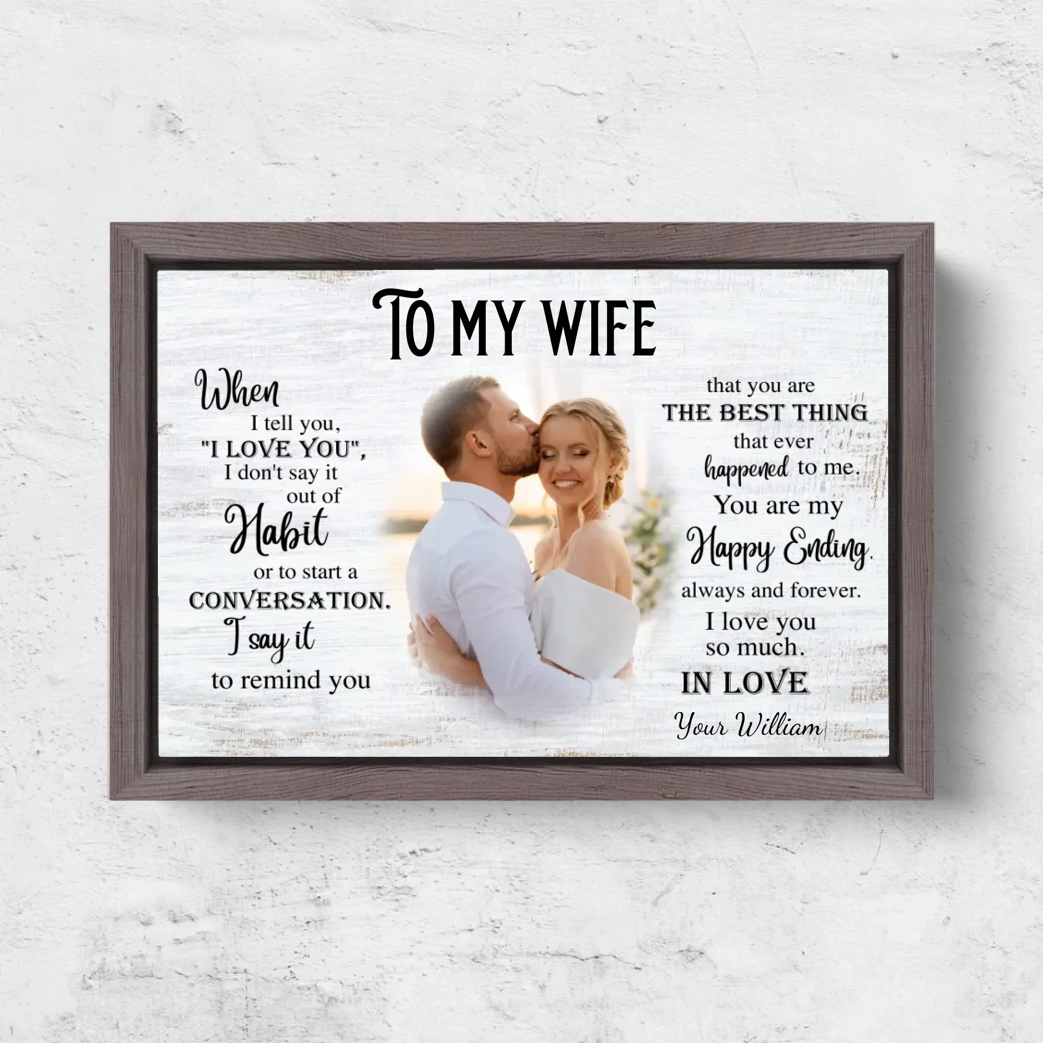 Personalized Canvas "To my wife" - Image 6