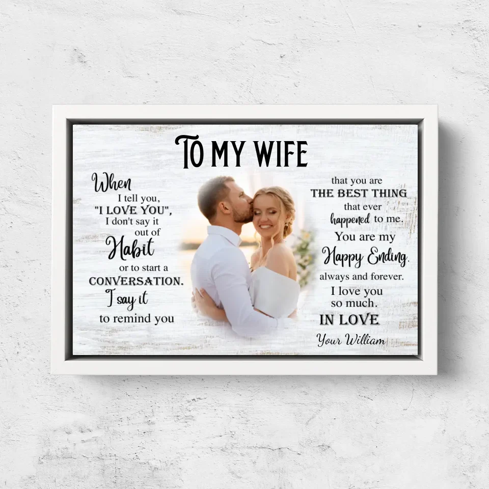 Personalized Canvas "To my wife" - Image 7